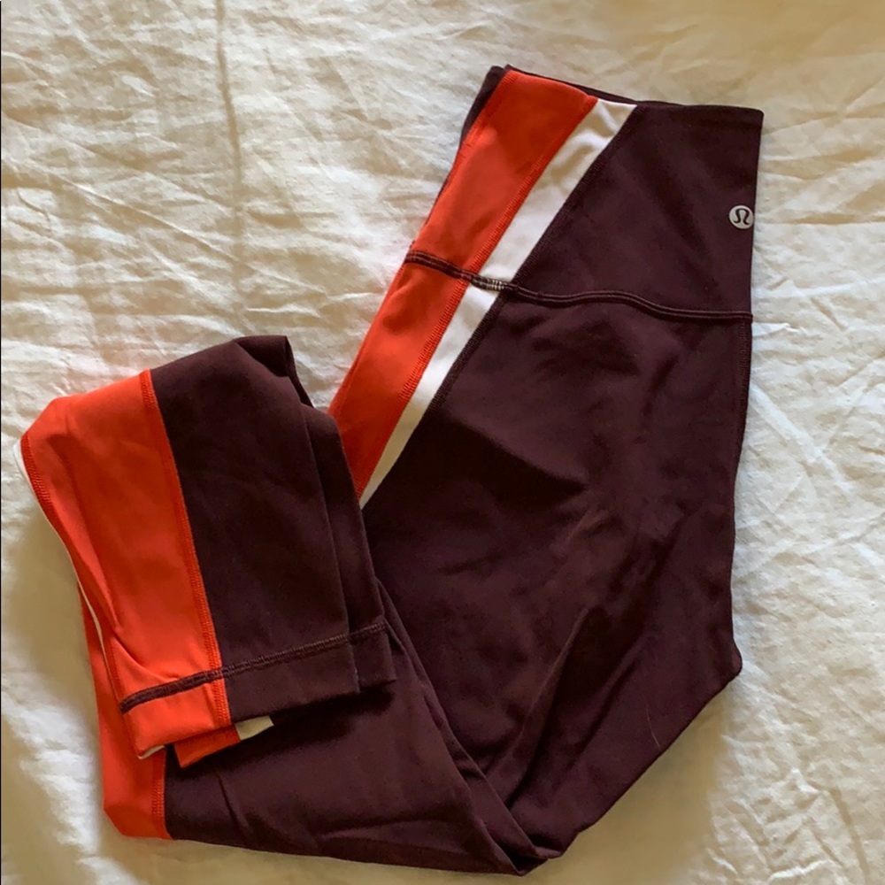 3/4 length multi tone lulu lemon high rise